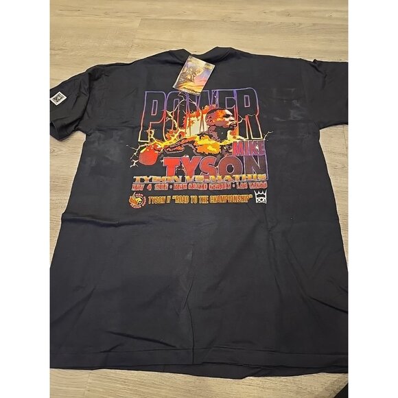 Vintage Deadstock 90s mike tyson mathis boxing t-shirt 1995 With Tags Las Vegas - Picture 2 of 13